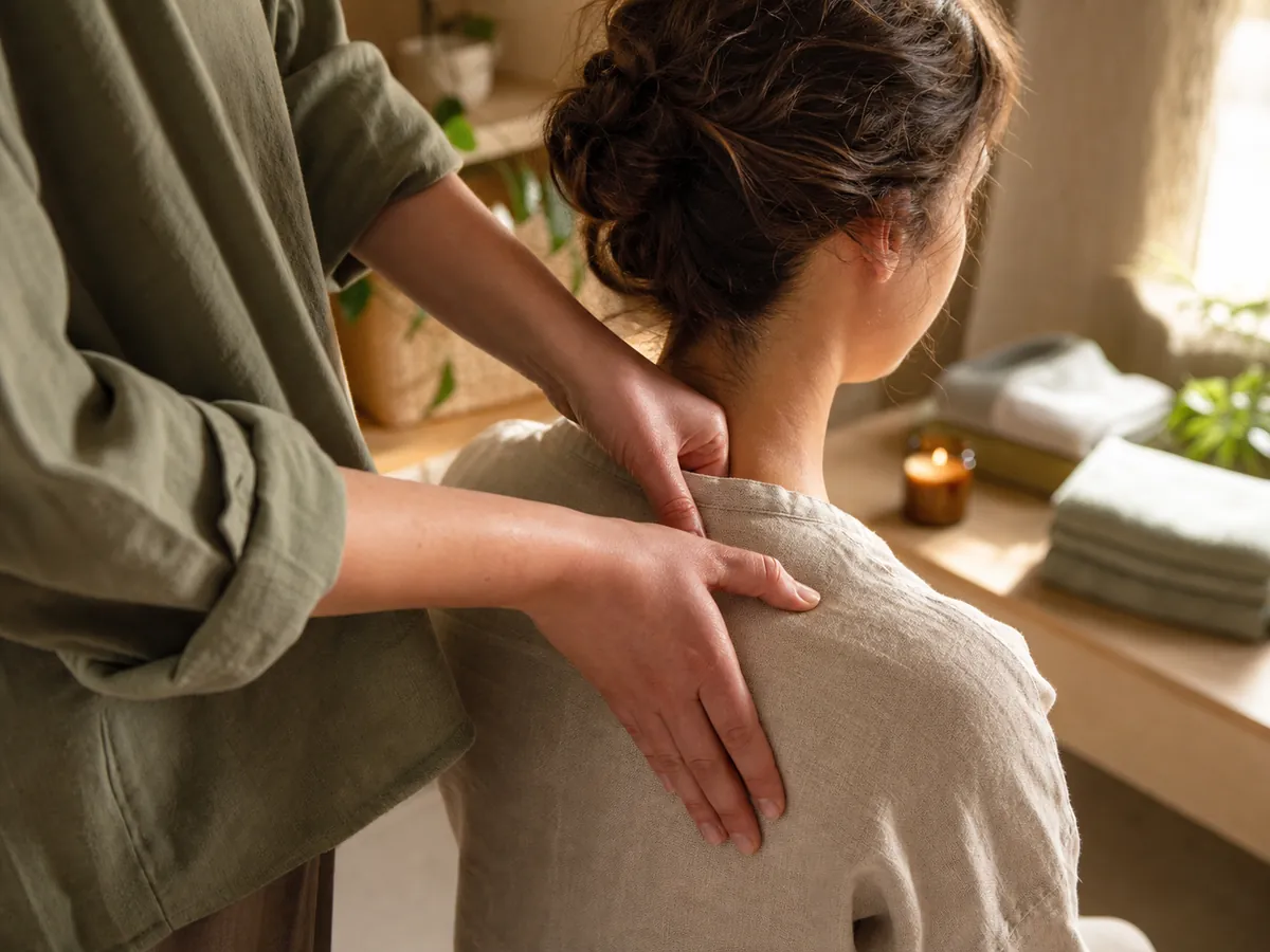 Aperçu d'un site de praticien en massage bien-être réalisé par therapeute.club